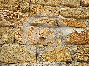 Old tuff wall for background and design. II