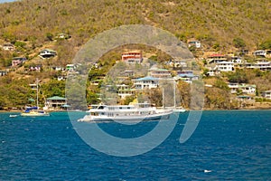 An old tug anchored at admiralty bay, bequia