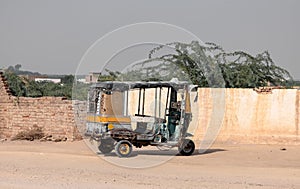 Old tuk-tuk in rural Rajasthan, India