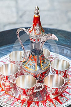 Old Turkish coffee service