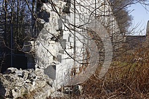 Old Turn of the Century Crumbling Prison Wall photo