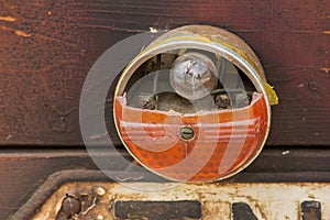 Old turn signal, antique car, many years old