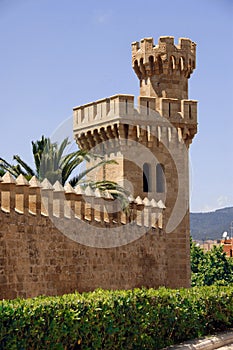 Old turret on Marques de la torre street in palma de mallorca