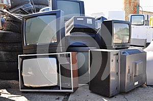 Starý televize elektronický odpad 