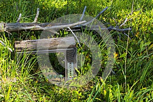 Old TV in the grass