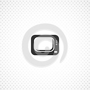 Old Tv isolated solid icon