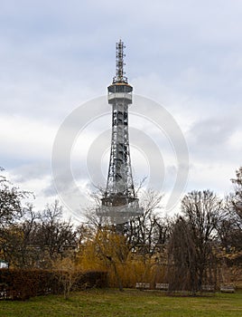 Old TV and lookout tower in Prague, Czech Republic