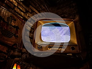 Old TV set from 60`s photo