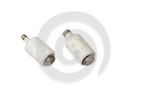 Old type fuses diazed used to protect installation for electrical overload