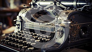 old typewrite machine, closeup