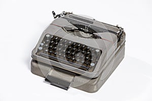 Old typewriter, blank sheet in a typewriter.