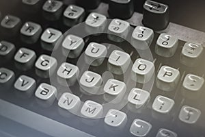 Old typewriter detail