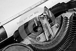 Old typewriter - Happy new year 2015