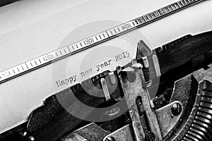 Old typewriter - Happy new year 2015