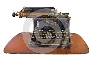 Old typewriter isolated photo
