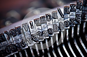 Old typewriter letter