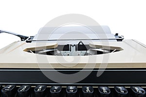 Old typewriter with paper