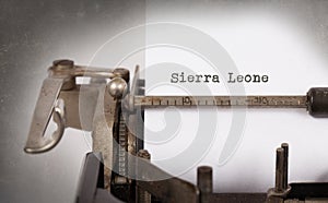 Old typewriter - Sierra Leone