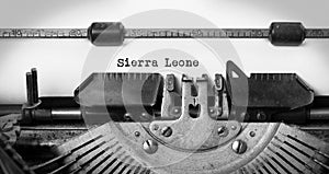 Old typewriter - Sierra Leone