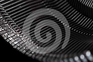 Old typewriter type bars