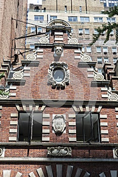 Old typical house in New York City, USA