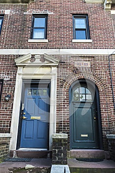 Old typical houses in Brooklyn in New York City, USA