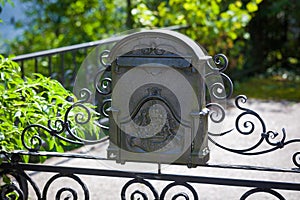 Old typical maibox on Hallstatt village