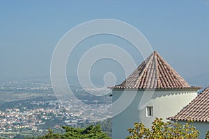 Old typical portuguese house on top