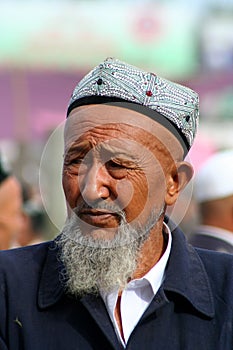 An old Uighur man