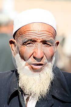 An old Uighur man