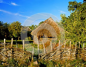 Old ukrainian house, Open-air museum of ukrainian architecture, Kiev, Pirogovo, Ukraine, Europe