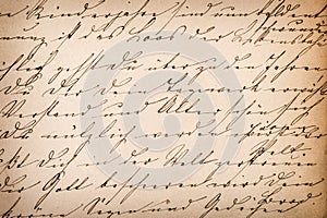 Old undefined abstract handwritten text. Paper texture background