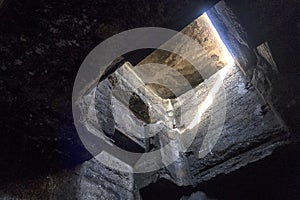 Old underground Soviet military bunker under fortification.