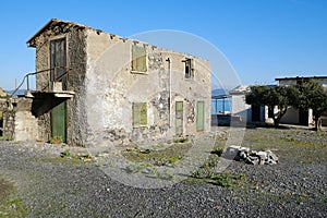 Old uninhabited house on the island of Palmaria near Portovenere and the Cinque Terre