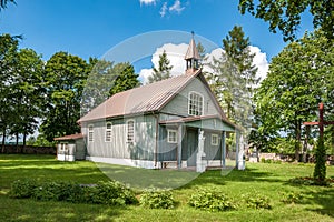 Old Unique Church in Lithuania. Mazeikiai district.