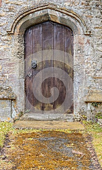 Old unused wooden door