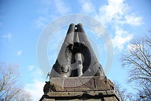 Old unwork fountain in Daugavpils from cannons