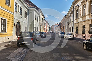 Old urban street in Budapest