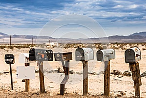 Old US Mailboxes along Route 66