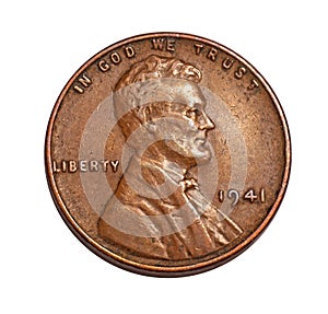 Old US penny photo