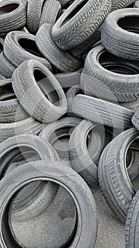 Old used car tires