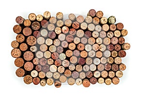 Old Used corks plugs from various types of wine