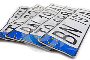 Old used EU car registration number