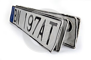 Old used EU car registration number