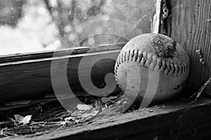 Old Used and Forgotten Baseball