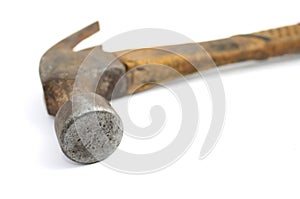 Old and used hammer