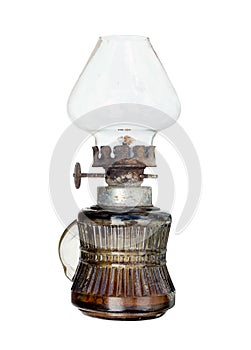 Old and used kerosene lamp