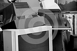 Old used and obsolete electronic equipment