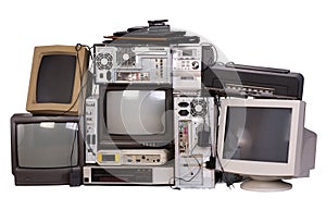 Old, used and obsolete electronic equipment