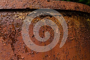 Old rusty barrel